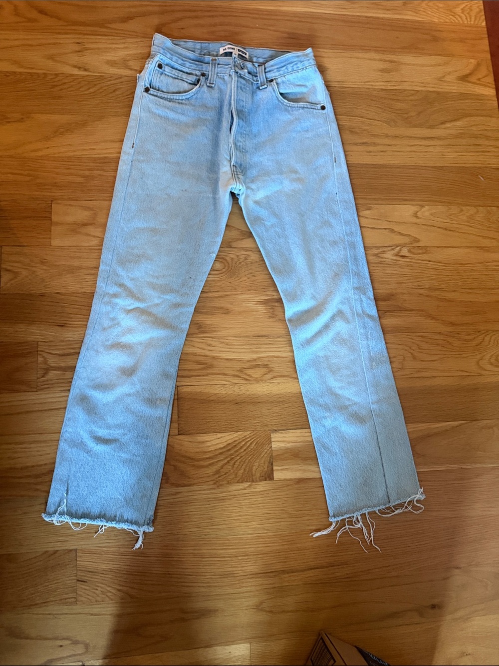 Re/Done Light Blue High Rise Women Jeans - Picture 10 of 12